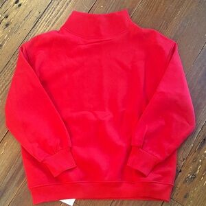 Vibrant Red Women's Turtleneck Sweater